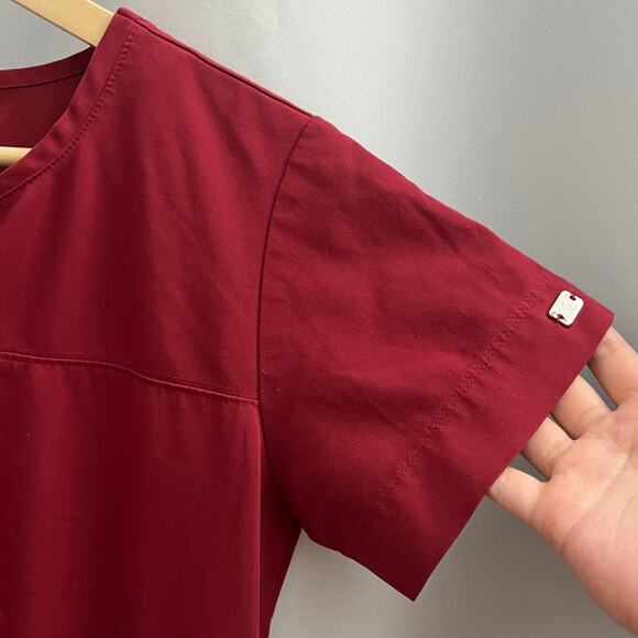 Barco SMALL Grey's Anatomy Signature Red Scrub Top Uniform Short Sleeve - Picture 4 of 11